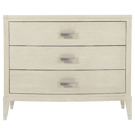 Transitional 3-Drawer Nightstand